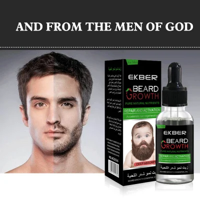 Hochwertiges, 100 % reines, natürliches, organisches, ätherisches Haarwuchsöl. Bestes Bartwuchsöl für Männer